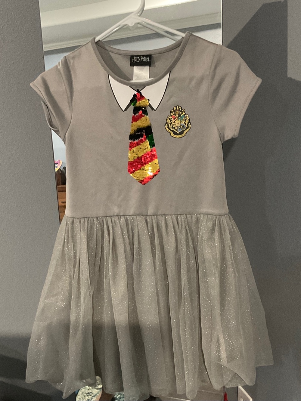 Harry Potter Grey Knit Faux Shirt Dress